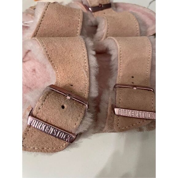 Birkenstock Arizona Shearling Suede Leather Size 38 - Picture 8 of 12